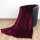 Kuscheldecke "Celina" Mikrofaser Aubergine 180x220 cm