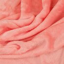 Kuscheldecke "Celina" Mikrofaser flauschig weich Lachs 180x220 cm