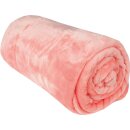 Kuscheldecke "Celina" Mikrofaser flauschig weich Lachs 180x220 cm