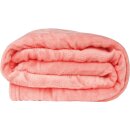 Kuscheldecke "Celina" Mikrofaser flauschig weich Lachs 180x220 cm