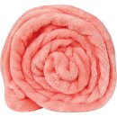 Kuscheldecke "Celina" Mikrofaser flauschig weich Lachs 180x220 cm