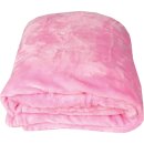 Kuscheldecke "Celina" Mikrofaser flauschig weich Rosa 150x200 cm