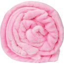Kuscheldecke "Celina" Mikrofaser flauschig weich Rosa 180x220 cm