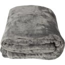 Kuscheldecke "Celina" Mikrofaser flauschig weich Anthrazit 90x140 cm