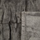 Kuscheldecke "Celina" Mikrofaser flauschig weich Anthrazit 130x170 cm