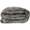 Kuscheldecke "Celina" Mikrofaser flauschig weich Anthrazit 130x170 cm