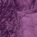 Kuscheldecke "Celina" Mikrofaser flauschig weich Violett 220x240 cm