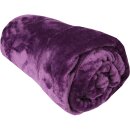 Kuscheldecke "Celina" Mikrofaser flauschig weich Violett 220x240 cm