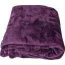 Kuscheldecke "Celina" Mikrofaser flauschig weich Violett 220x240 cm