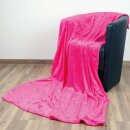 Kuscheldecke "Celina" Mikrofaser Pink 150x200 cm