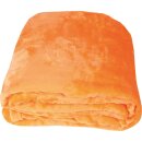 Kuscheldecke "Celina" Mikrofaser flauschig weich Orange 130x170 cm