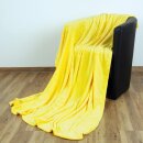 Kuscheldecke "Celina" Mikrofaser Gelb 180x220 cm