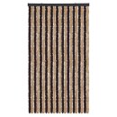 Flauschvorhang Chenille Unistreifen Beige und Braun...
