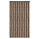 Flauschvorhang Chenille Unistreifen Beige und Braun...
