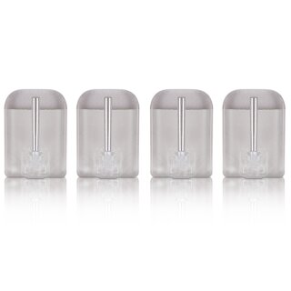 Selbstklebehaken für Vitrage-/Gardinenstangen Transparent 4 Stück