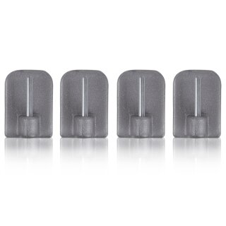 Selbstklebehaken für Vitragestangen Chrom Matt 4 Stück