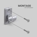 Ersatzträger Set für Cafehausstangen Silber-2,5cm (6er Pack)