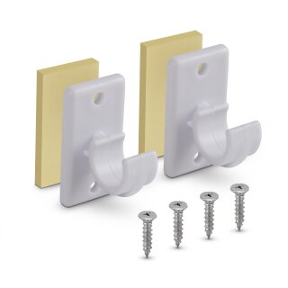 Ersatzträger Set für Cafehausstangen Weiß-2,5cm (6er Pack)
