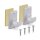 Ersatzträger Set für Cafehausstangen Weiß-2,5cm (6er Pack)