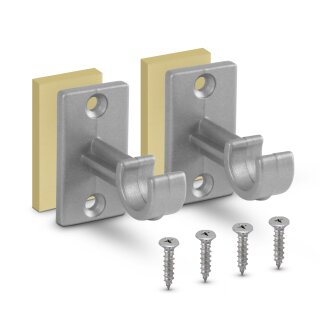 Ersatzträger Set für Cafehausstangen Silber-3,5cm (8er Pack)
