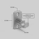 Ersatzträger Set für Cafehausstangen Silber-3,5cm (8er Pack)