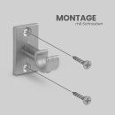 Ersatzträger Set für Cafehausstangen Silber-3,5cm (8er Pack)