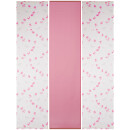 Schiebegardine Elena 3er Set Print mit Zubehör Himbeere Paradise