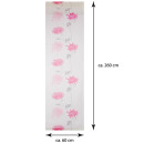 Schiebegardine Elena 3er Set Print mit Zubehör Himbeere Floral