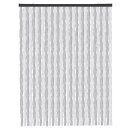 Flauschvorhang Chenille Unistreifen Hellgrau und Weiß 120x200 cm