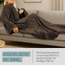 Kuscheldecke mit Ärmeln 130x180cm  Braun