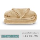 Kuscheldecke mit Ärmeln 130x180cm  Beige