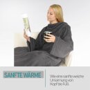 Kuscheldecke mit Ärmeln 130x180cm  Anthrazit