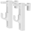 Klemmträger Set für Cafehaus und Vitragestangen 2er Pack Klemmträger Weiß