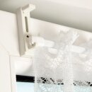 Klemmträger Set für Cafehaus und Vitragestangen 2er Pack Klemmträger Weiß