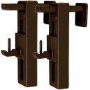 Klemmträger Set für Cafehaus und Vitragestangen 2er Pack Klemmträger Braun