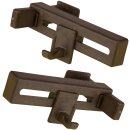 Klemmträger Set für Cafehaus und Vitragestangen 2er Pack Klemmträger Braun