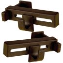 Klemmträger Set für Cafehaus und Vitragestangen 2er Pack Klemmträger Braun