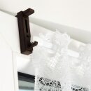 Klemmträger Set für Cafehaus und Vitragestangen 2er Pack Klemmträger Braun