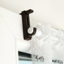 Klemmträger Set für Cafehaus und Vitragestangen 2er Pack Klemmträger Braun