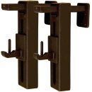 Klemmträger Set für Cafehaus und Vitragestangen 2er Pack Klemmträger Braun