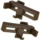 Klemmträger Set für Cafehaus und Vitragestangen 2er Pack Klemmträger Braun