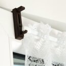 Klemmträger Set für Cafehaus und Vitragestangen 2er Pack Klemmträger Braun