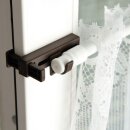 Klemmträger Set für Cafehaus und Vitragestangen 2er Pack Klemmträger Braun
