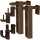 Klemmträger Set für Cafehaus und Vitragestangen 2er Pack Klemmträger Braun