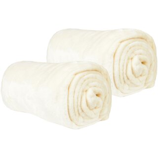 Kuscheldecke "Celina" 2er Pack Champagner 60x80cm