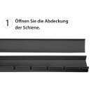 Flauschvorhang 90x220 Meliert beige - weiß