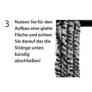 Flauschvorhang 90x220 Meliert beige - weiß