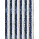 Flauschvorhang 100x200 Unistreifen dunkelblau - weiß