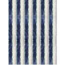 Flauschvorhang 100x200 Unistreifen dunkelblau - weiß