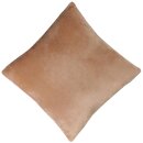 Kissenhülle Kuschel "Celina" - Kissenbezug mit Reißverschluss - 50x50cm - Nougat